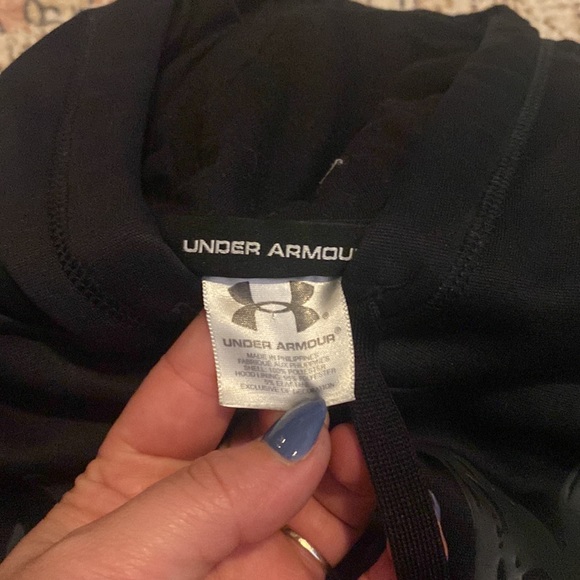 L black and lime green underamour hoodie - Picture 2 of 5